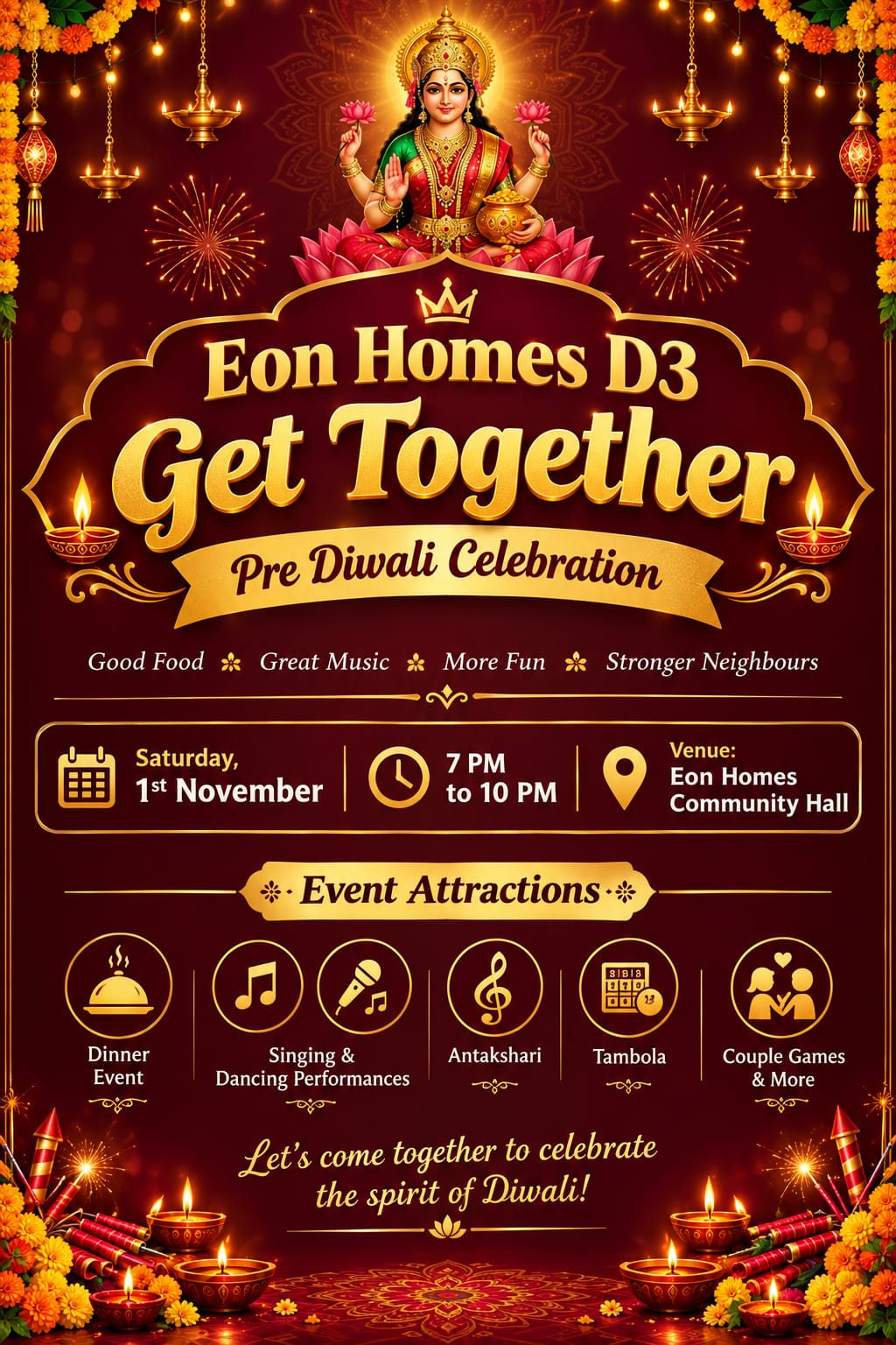 Eon Homes D3 - PreDiwali Bash