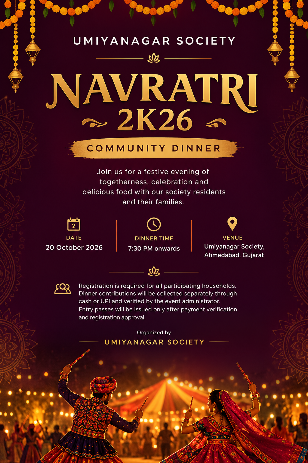 UMIYANAGAR SOCIETY – NAVRATRI 2K26
